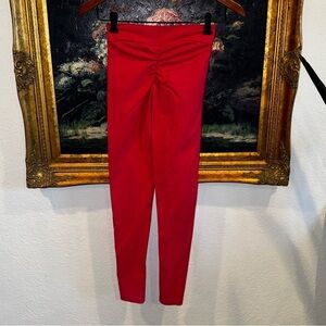 Celestial Bodiez Pink Scrunch-Butt Low Rise Crossover Waist Leggings Size Small